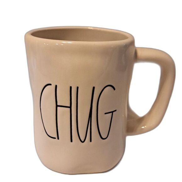 Rae Dunn Artisan Collection 16 oz. CHUG Dimpled Coffee Mug Cup by Magenta - Picture 1 of 7